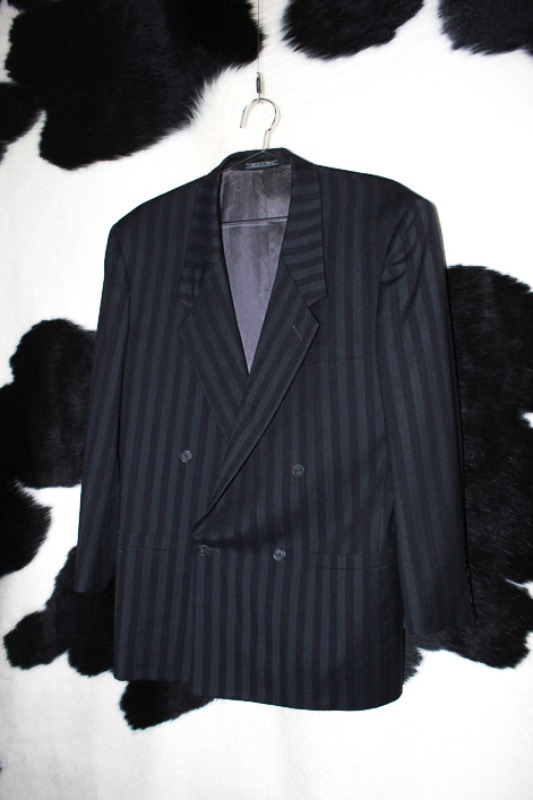 80&#039;s Versace Double Stripe Pattern Blazer