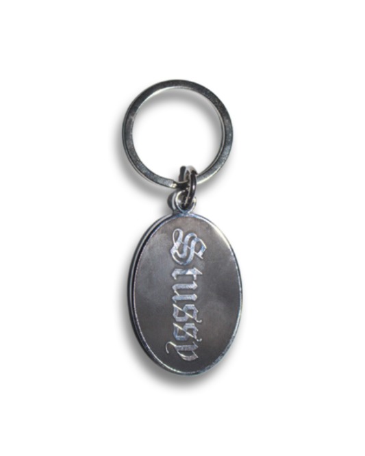 STUSSY Badge Keychain 4.3 x 3