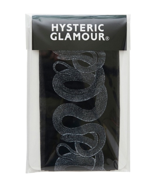 HYSTERIC GLAMOUR 히스테릭 글래머 스네이크 스타킹 ( Black )
