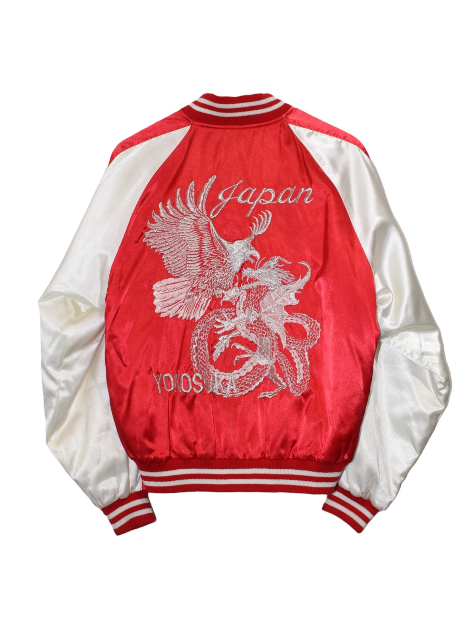 Hoshihime Eagle and Dragon Oriental Embroidery Sukajan [Red/White] - FR