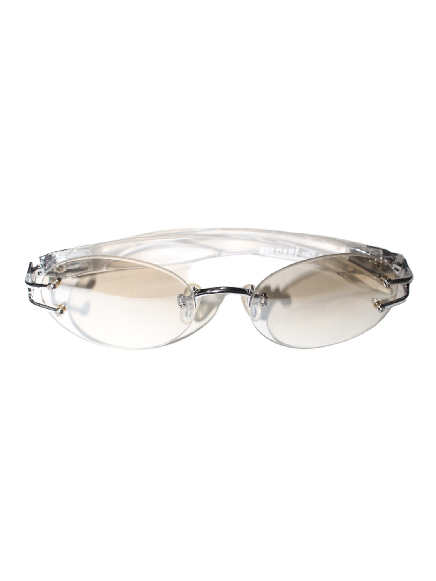 90&#039;s Vintage BVLGARI Clear-Frame Sunglasses