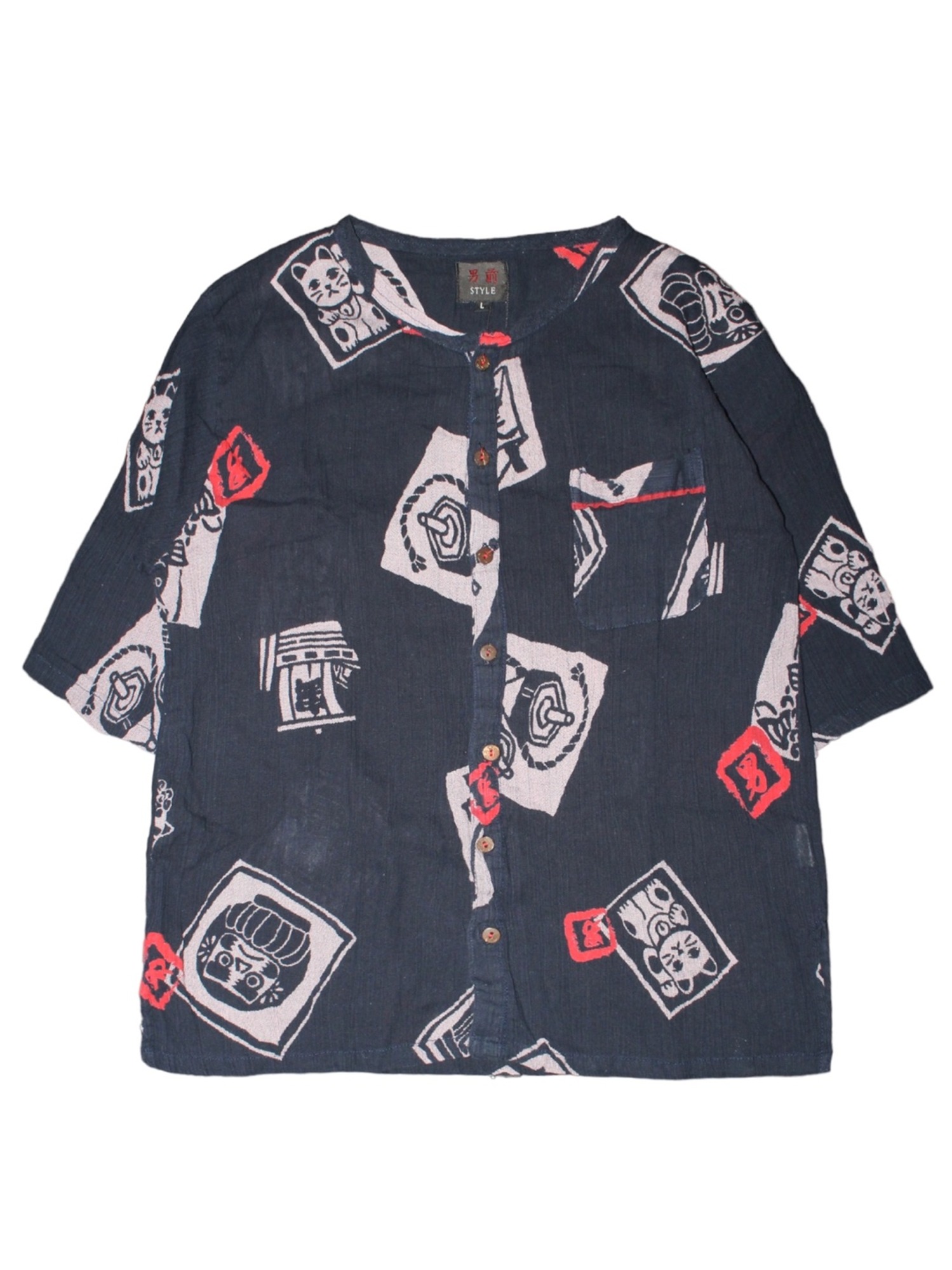 Japanese Traditional Doll&#039;s Pattern 3 Quarter Sleeve Shirts