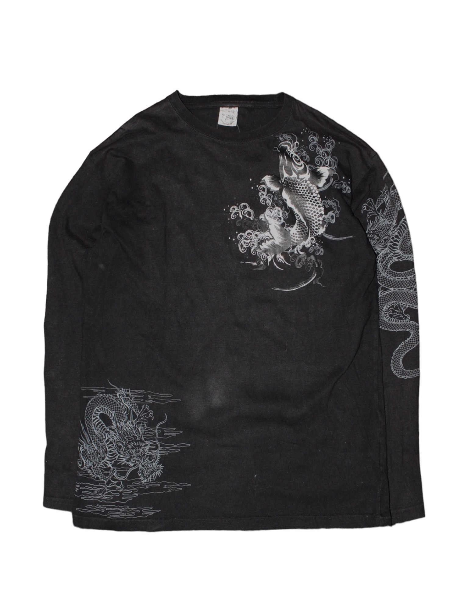 Vintage Carp and Dragon Painting Long Sleeve