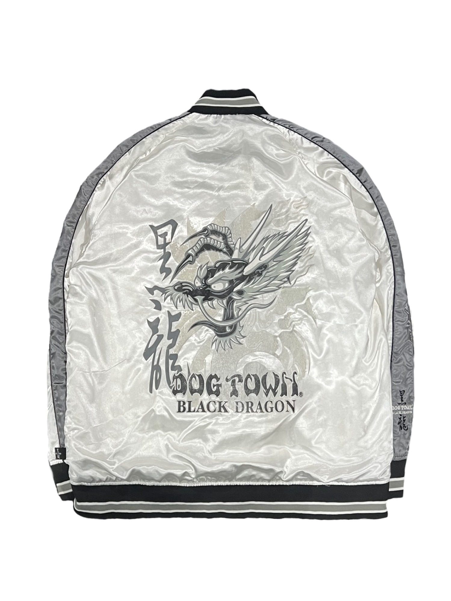 DOGTOWN Black Dragon Overfit Silver Sukajan Jacket XL