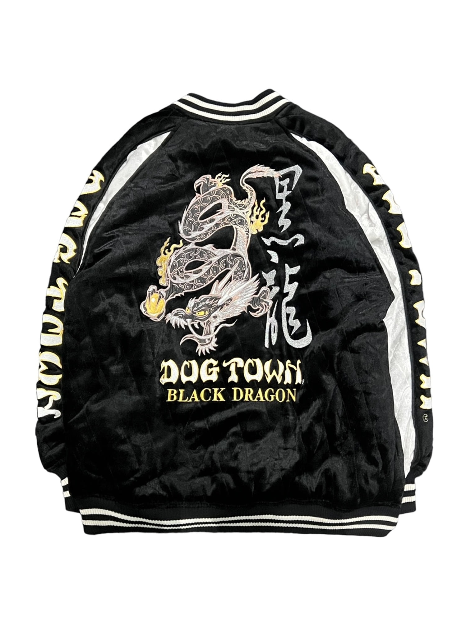 DOGTOWN Overfit Embroidery Velvet Quilting Sukajan Jacket - XL