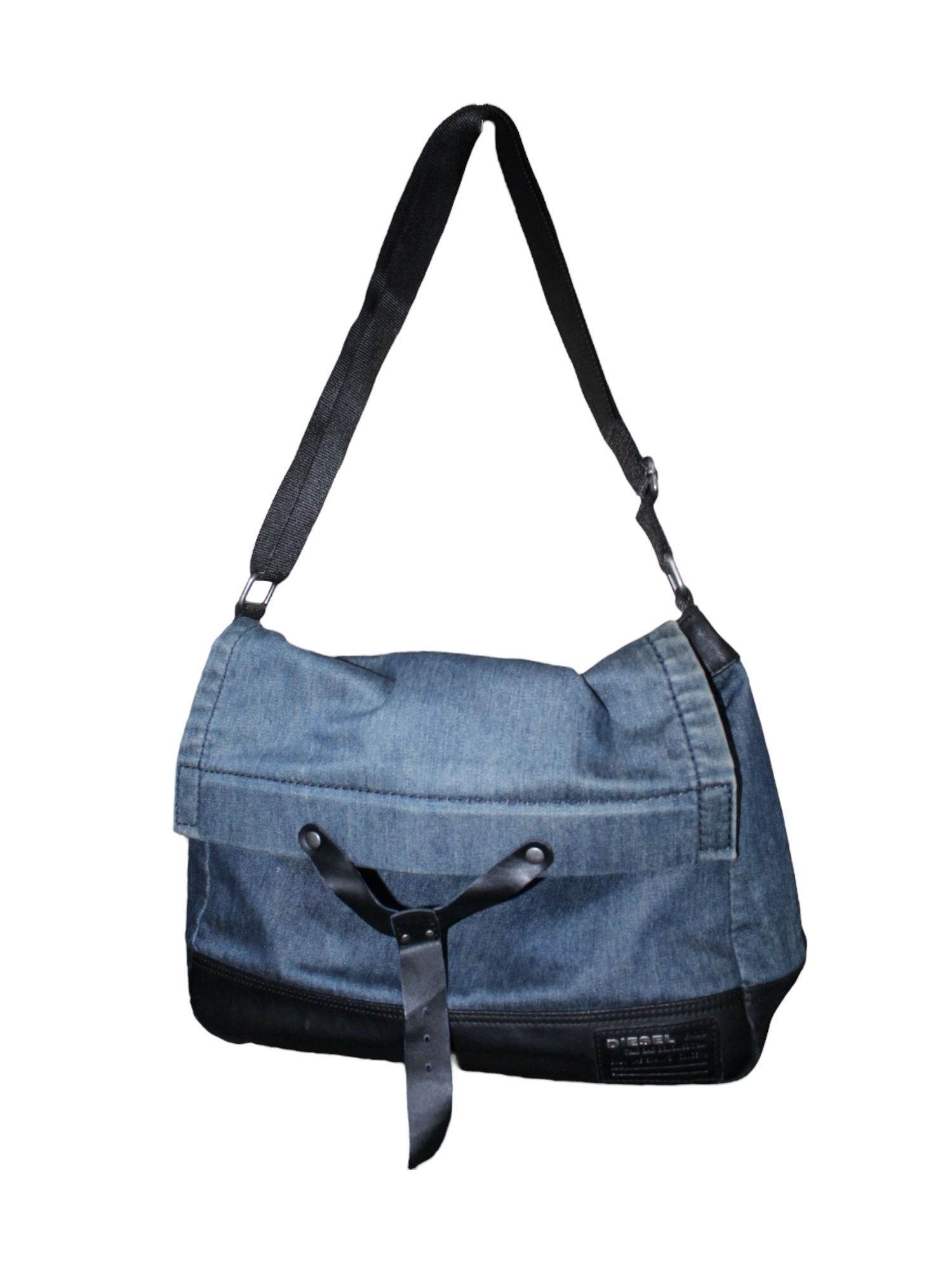 DIESEL Denim &amp; Leather Messenger Bag