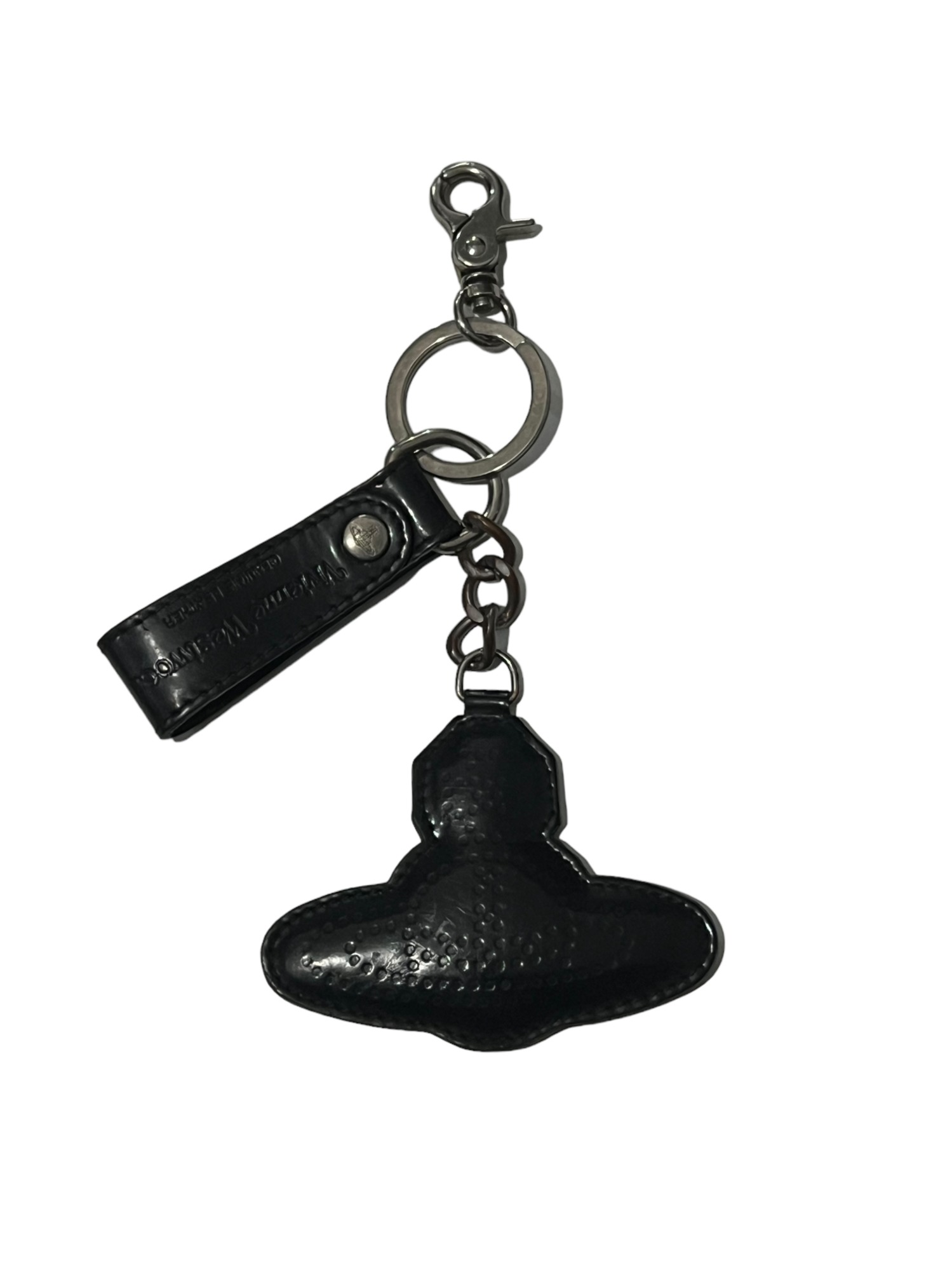 Vivienne Wsetwood Leather Key Chain (black)