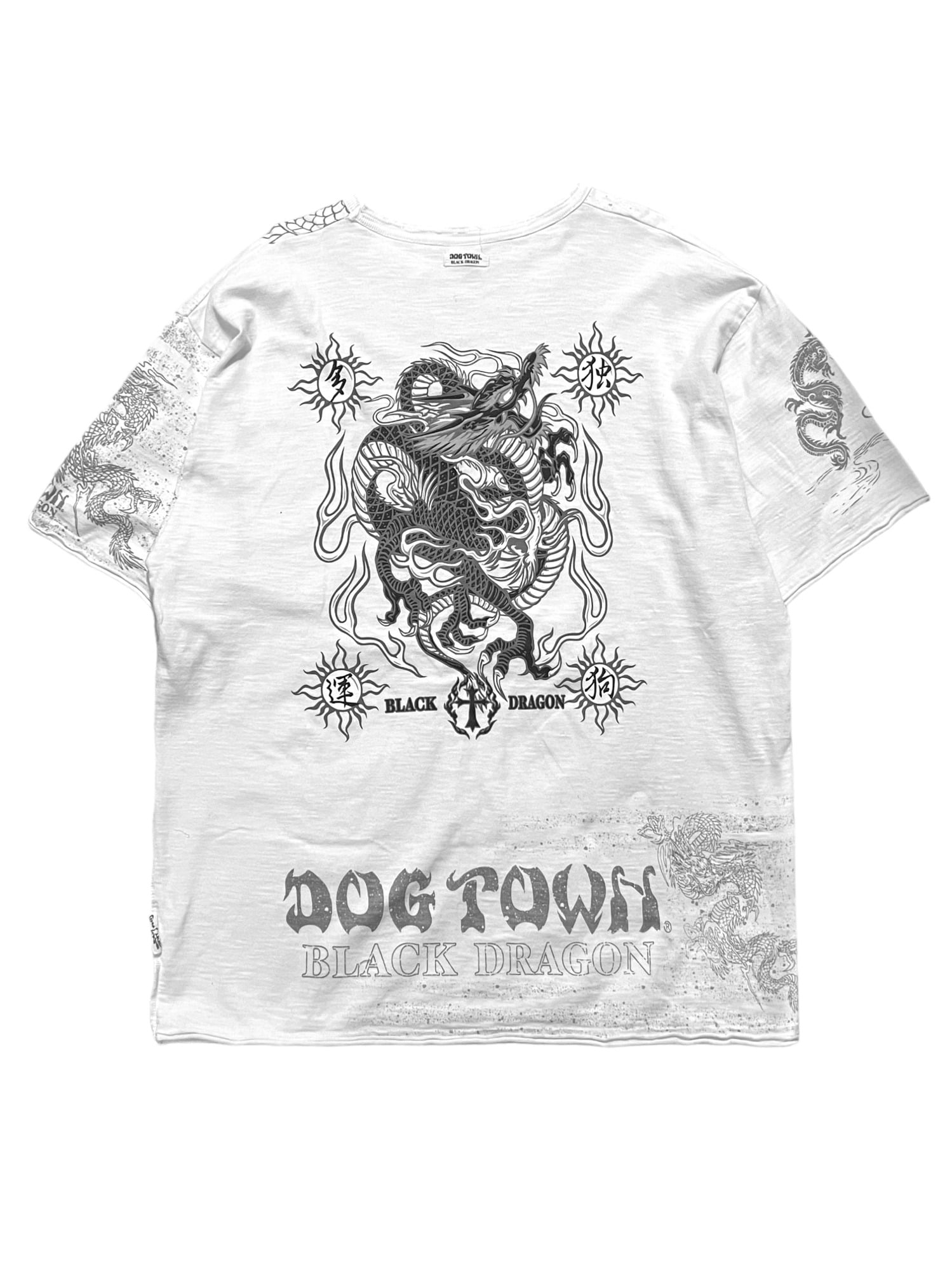 Dogtown Oriental Black Dragon Full Printing Overfit 1/2 T-Shirts