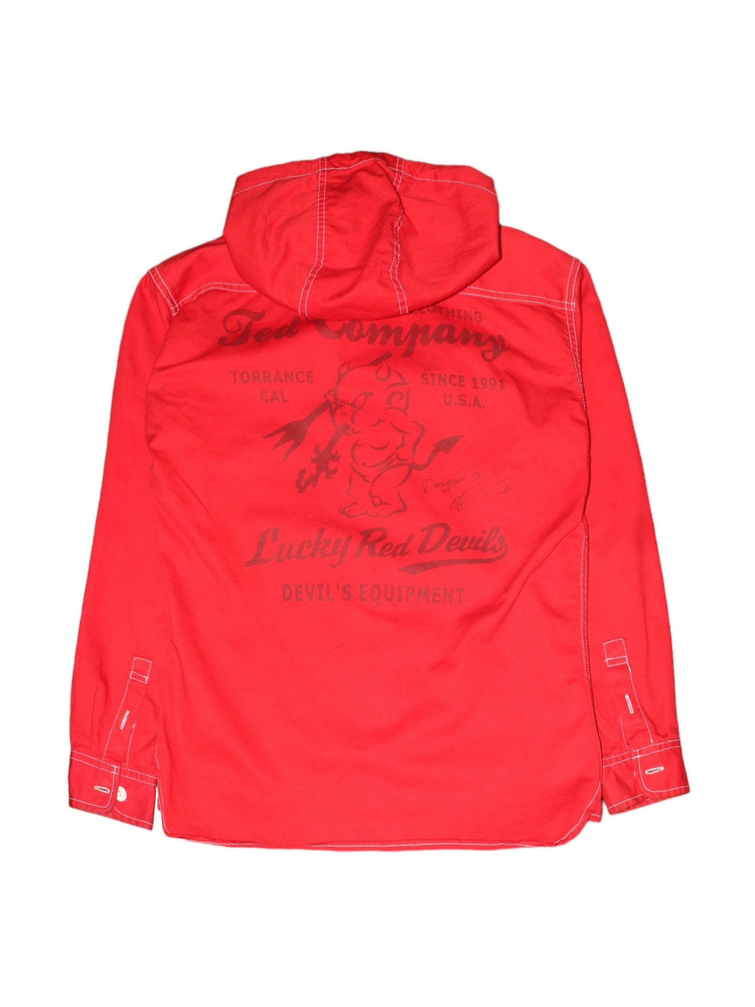 TED COMPANY Red Devil Hood Shirts Jacket