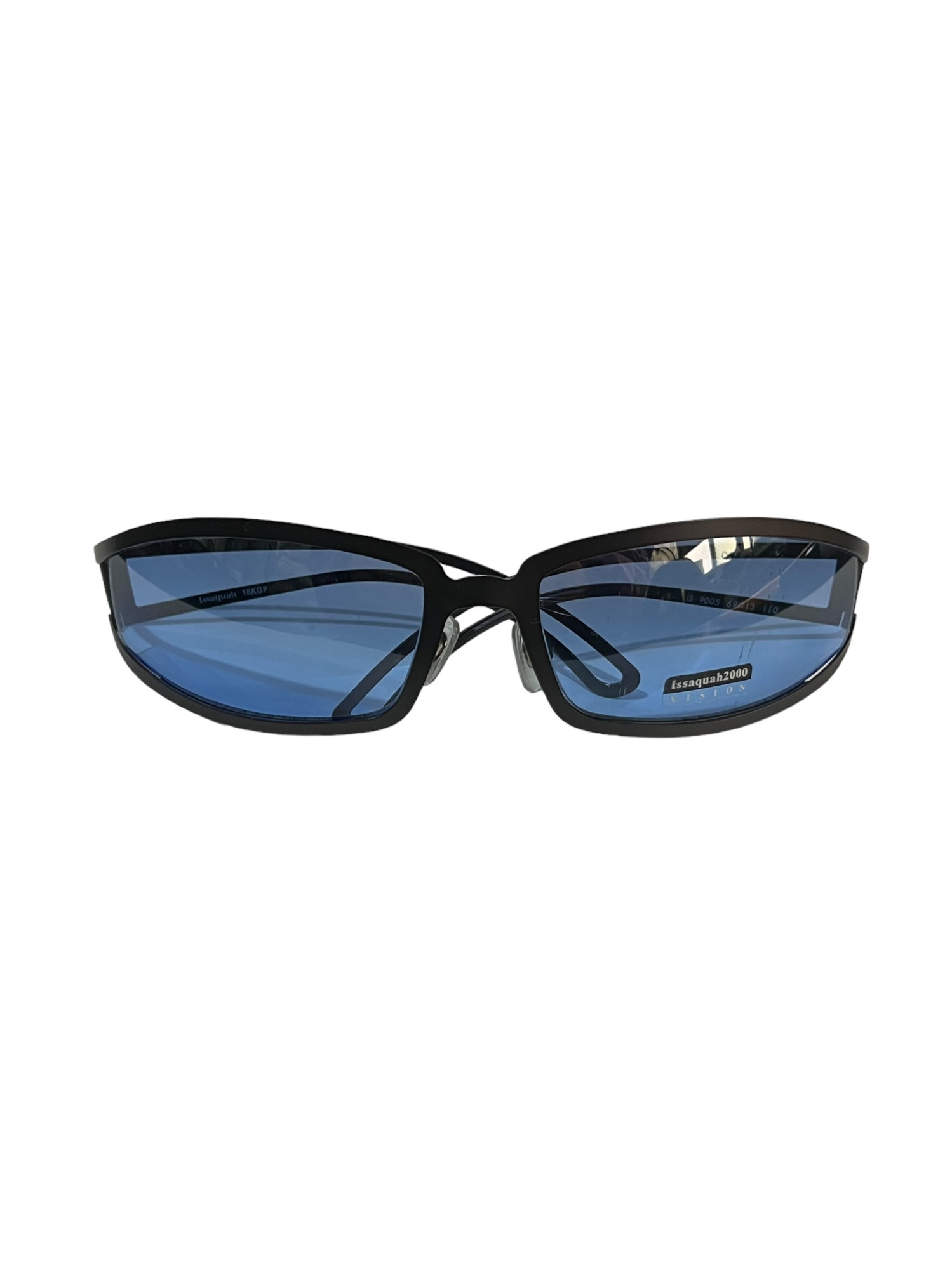 Vintage Black Metal Frame Blue Lenz Sunglasses