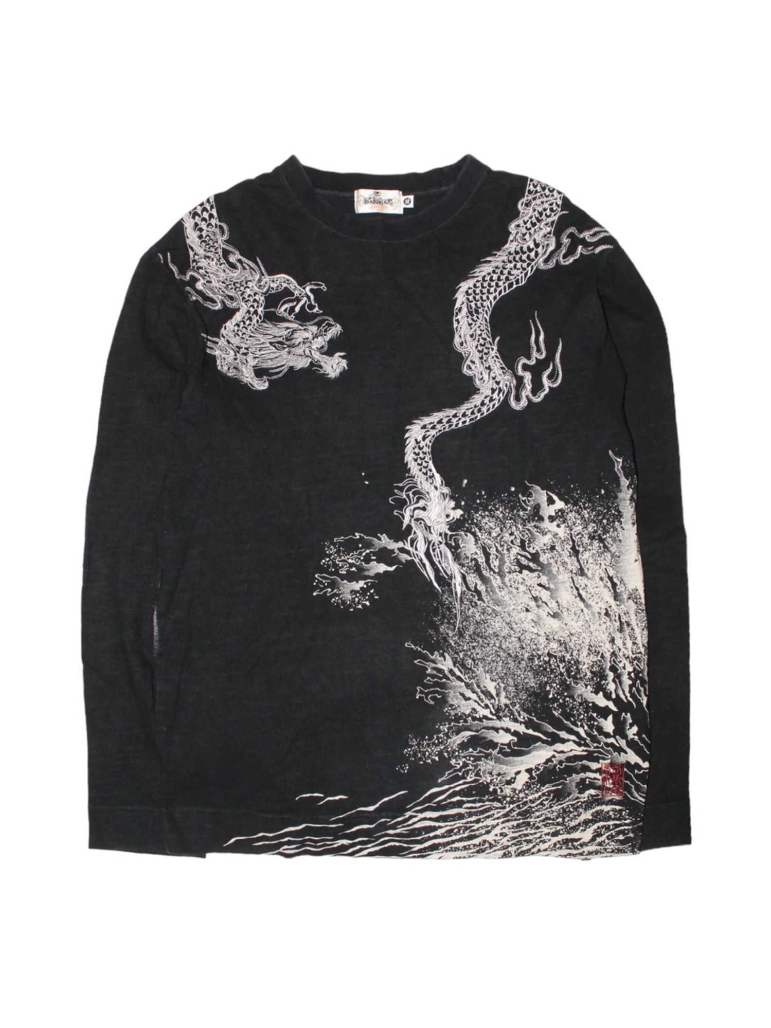 KARAKURI TAMASHII 絡繰魂 Orienatal Sea Dragon Embroidery Long Sleeve