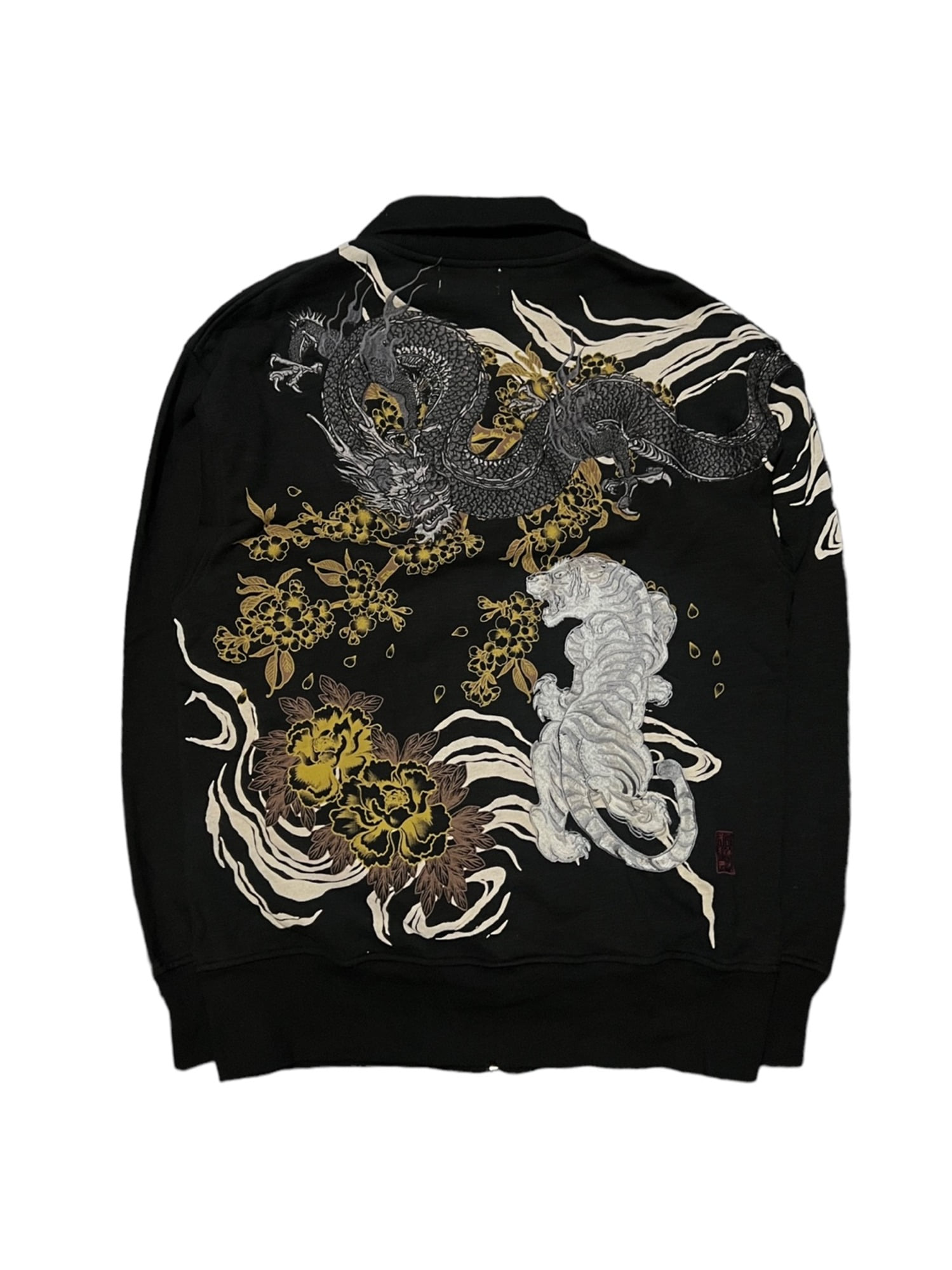 KARAKURI TAMASHII 絡繰魂 Orienatal Dragon x Tiger Embroidery Zipup Jersey
