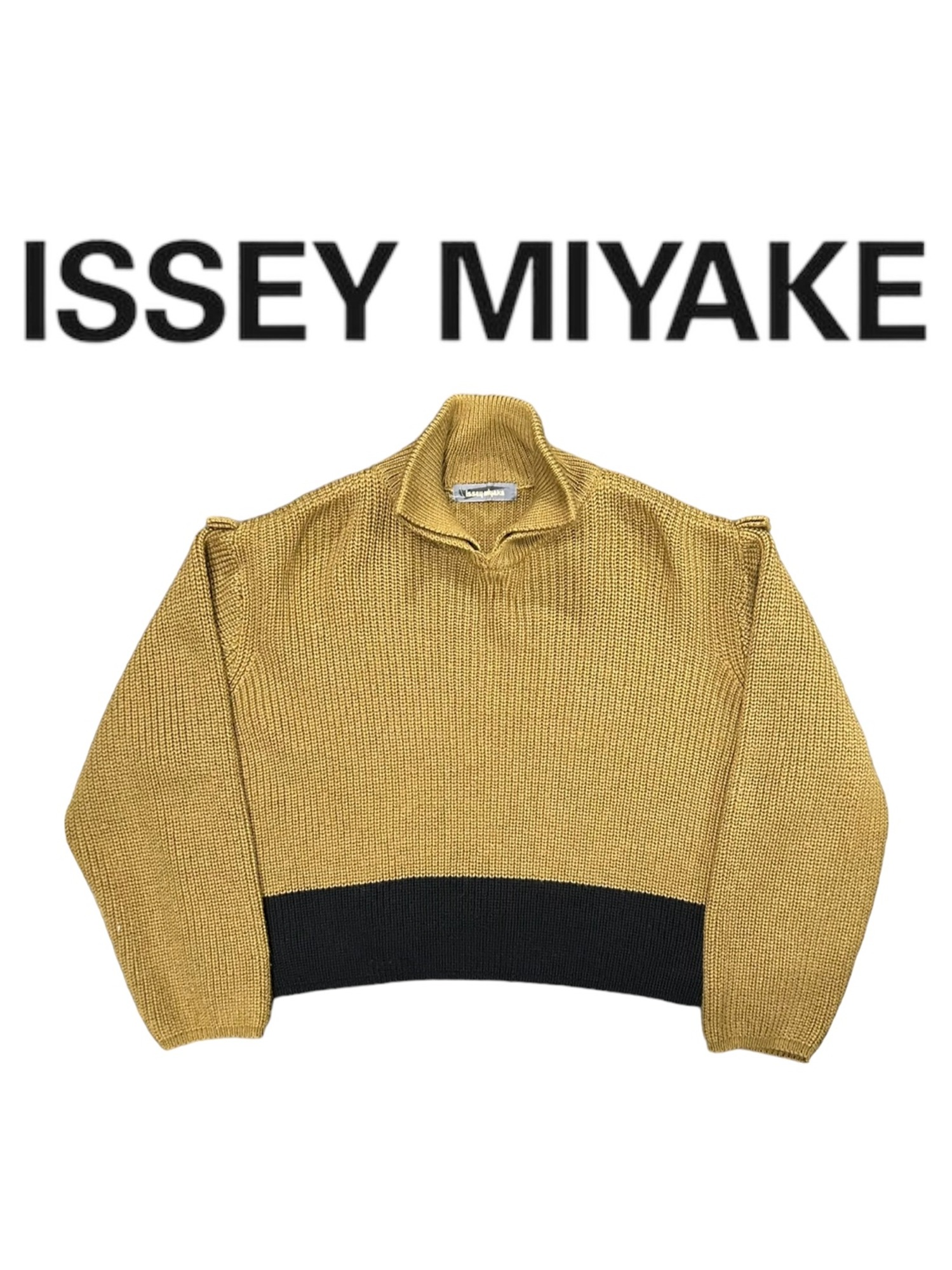 1980&#039;s Issey Miyake Brush label Crop Knit