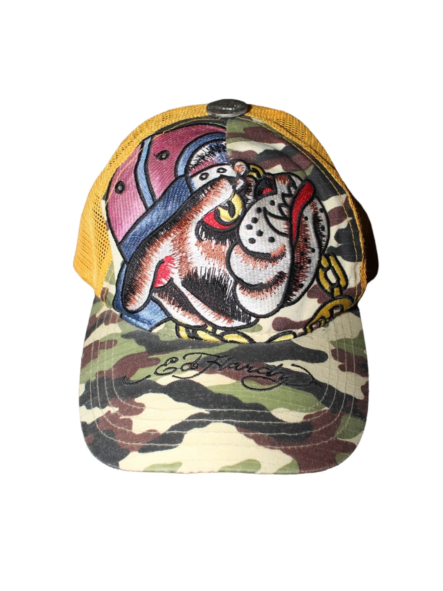 Ed Hardy Pit Bull Embroied Mesh Cap