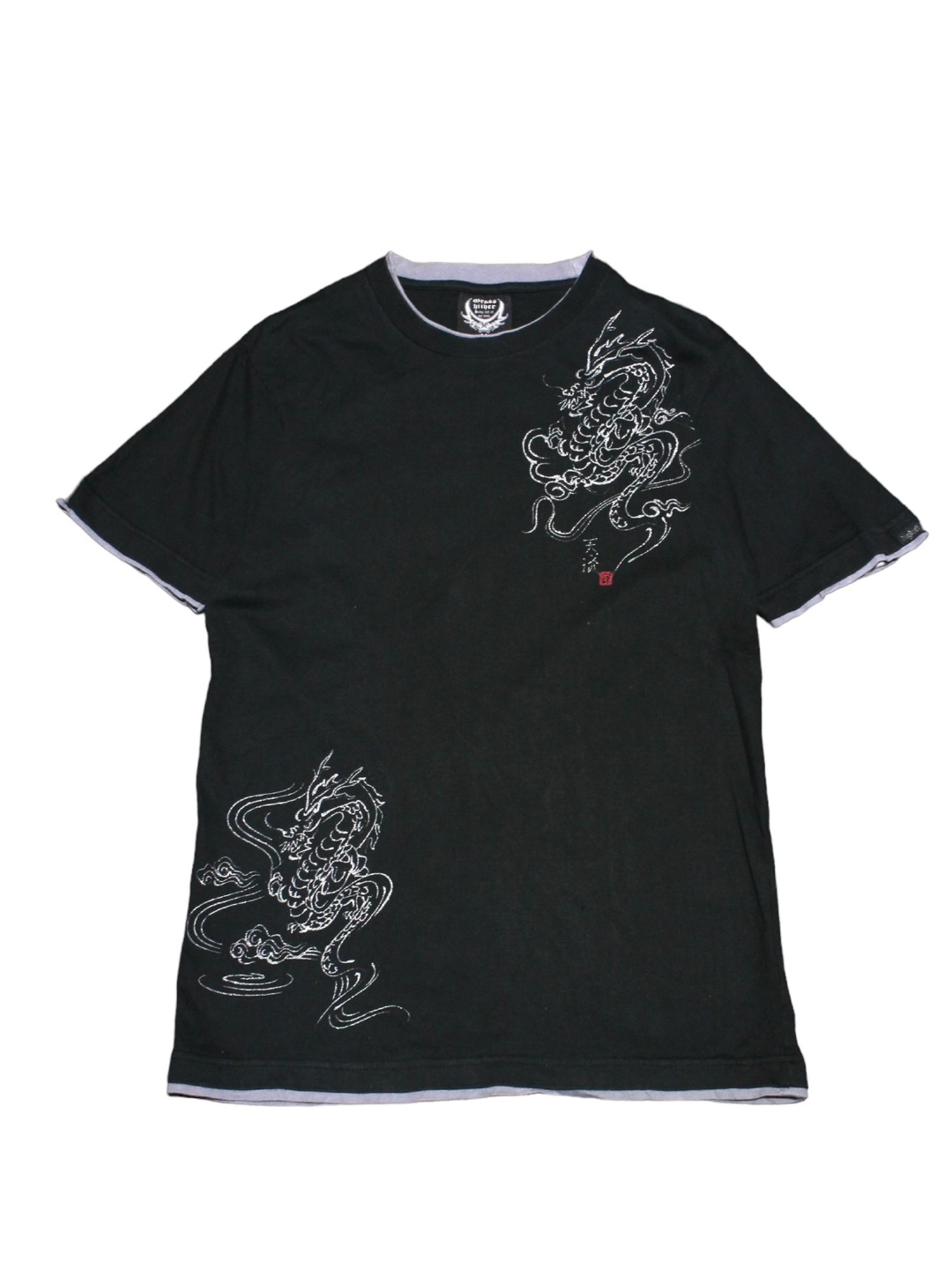 Vintage Oriental Dragon Printing Half T-Shirts