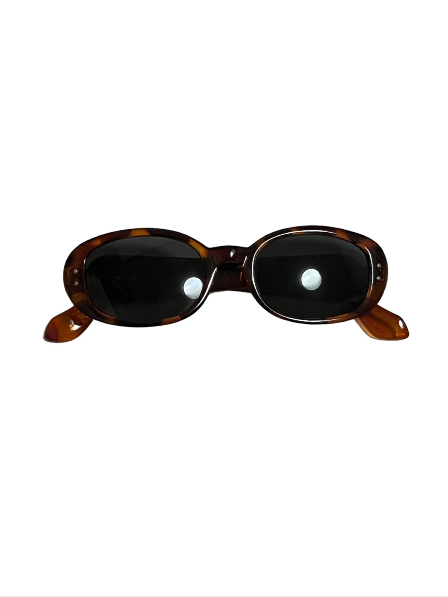 Vintage Leopard Frame Medusa Point Sunglasses