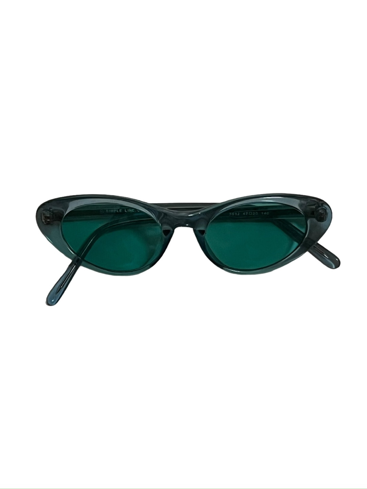 Vintage Triangle Flat Frame Sunglasses (mint)